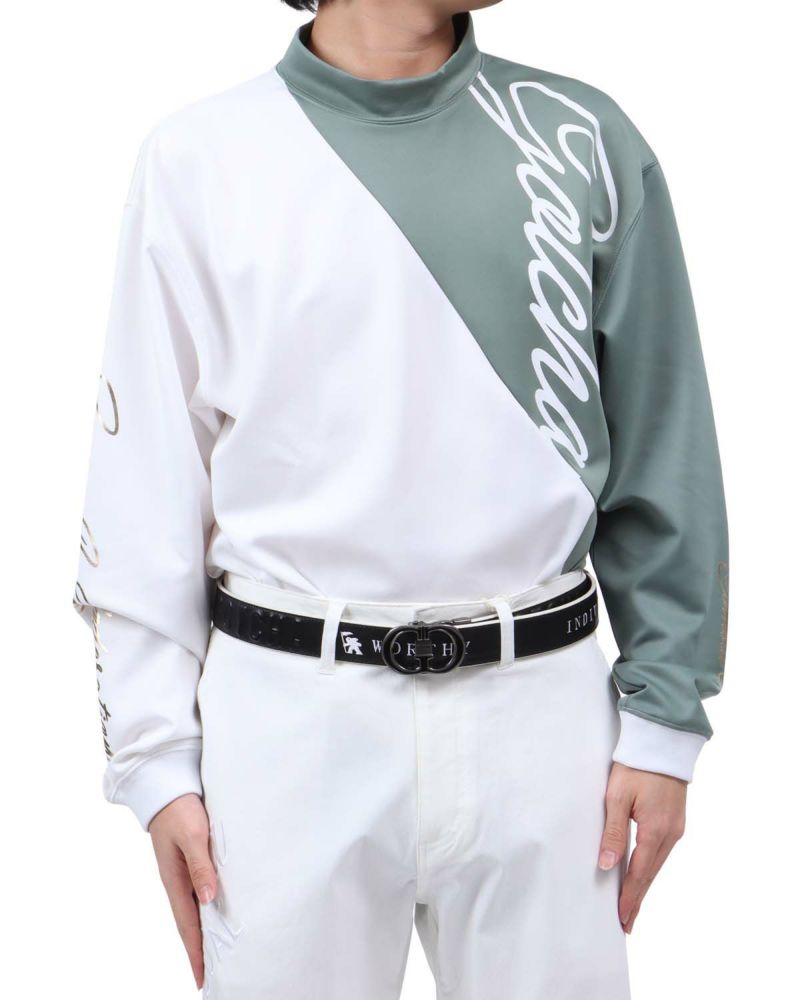 ホワイト：173cm63kg(Lサイズ着用)