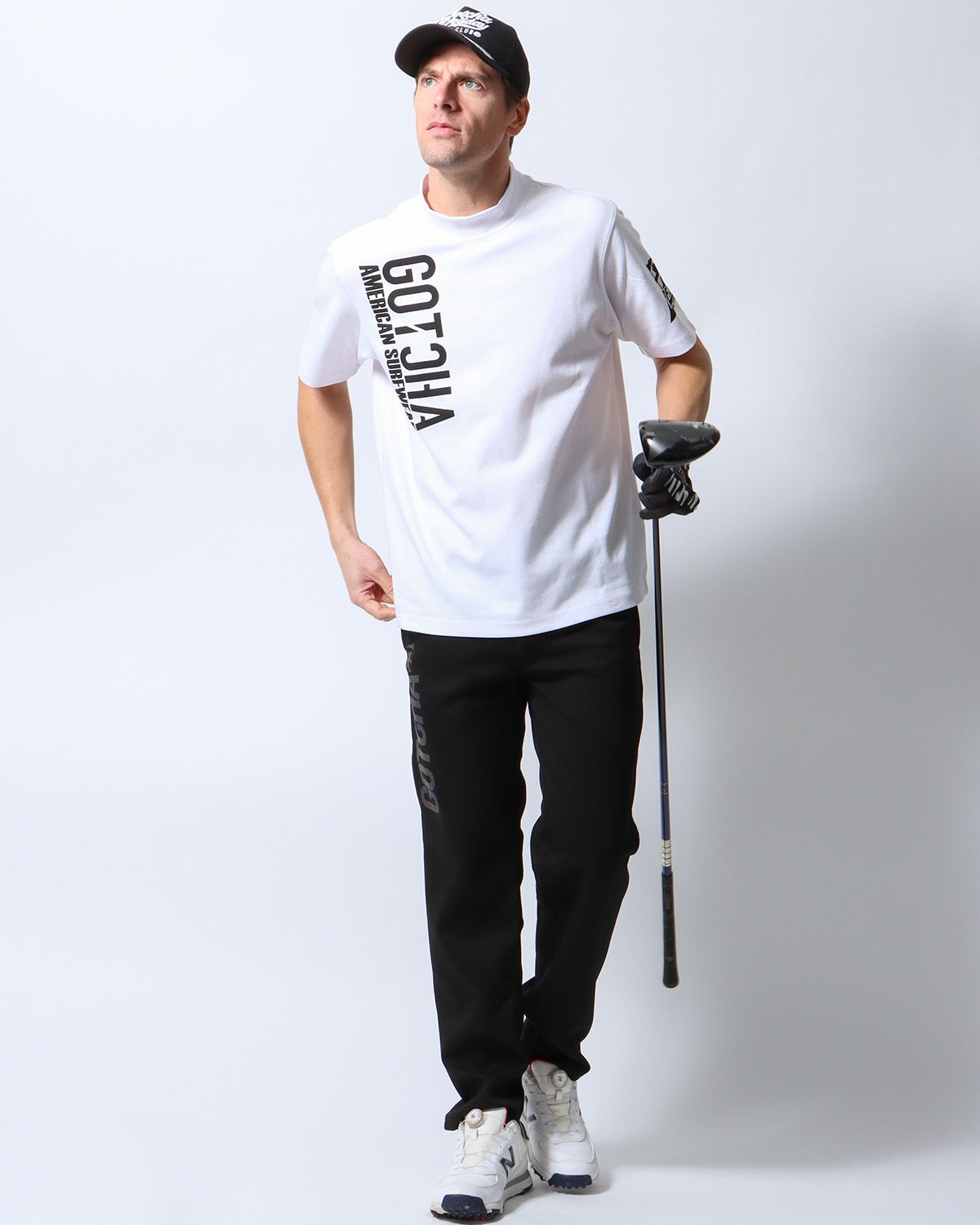 ホワイト：183cm/70kg(Lサイズ着用)