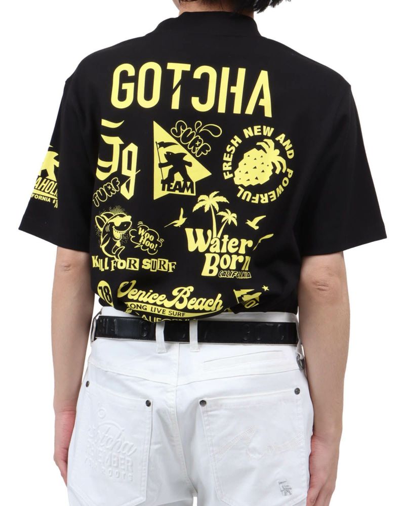 GOTCHA GOLF] UVカット リミテッド ワントーンロゴ モックネックT