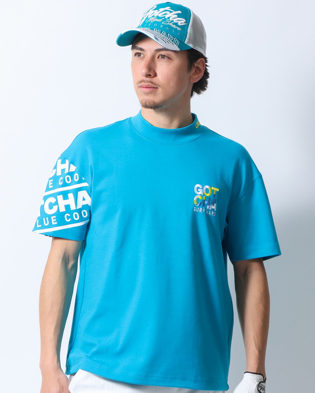 エメラルドグリーン：180cm/70kg(Lサイズ着用)