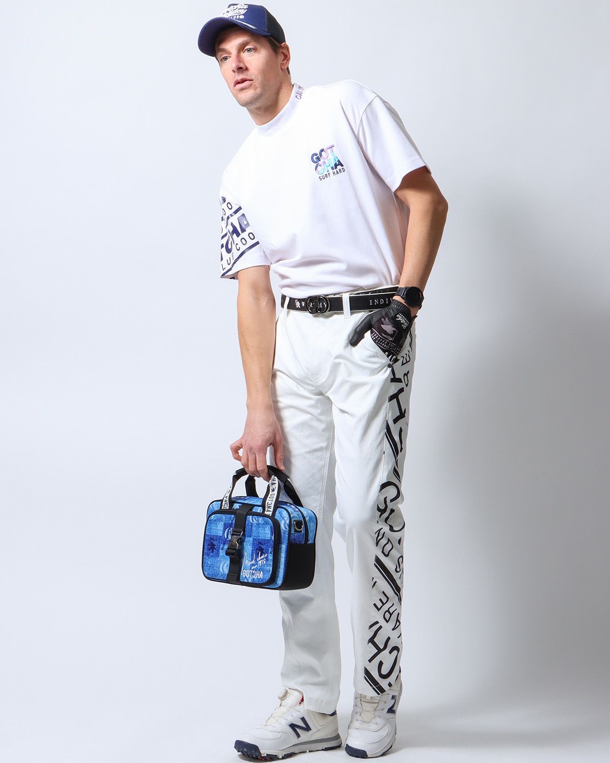 ホワイト：183cm/70kg(Lサイズ着用)