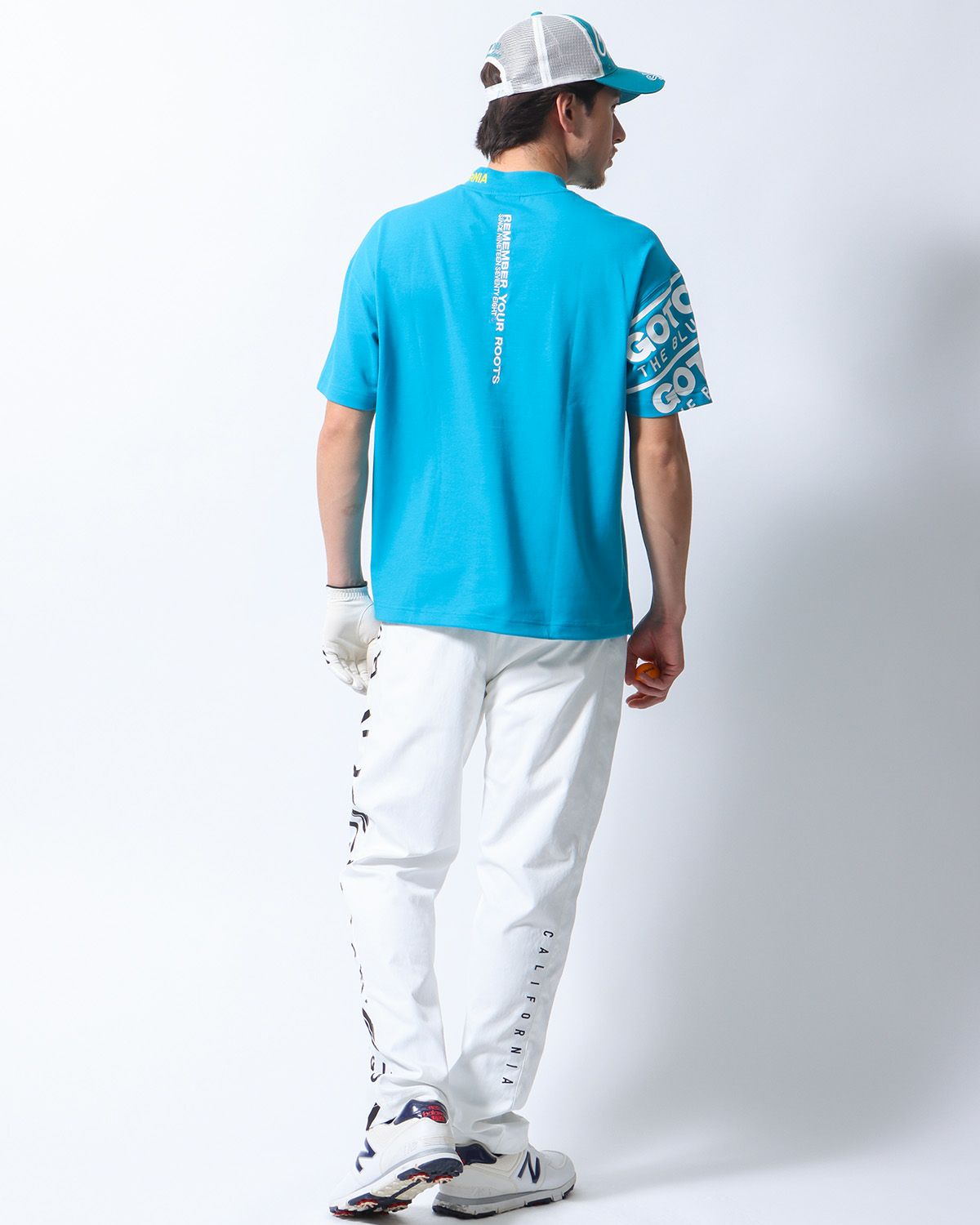 エメラルドグリーン：180cm/70kg(Lサイズ着用)