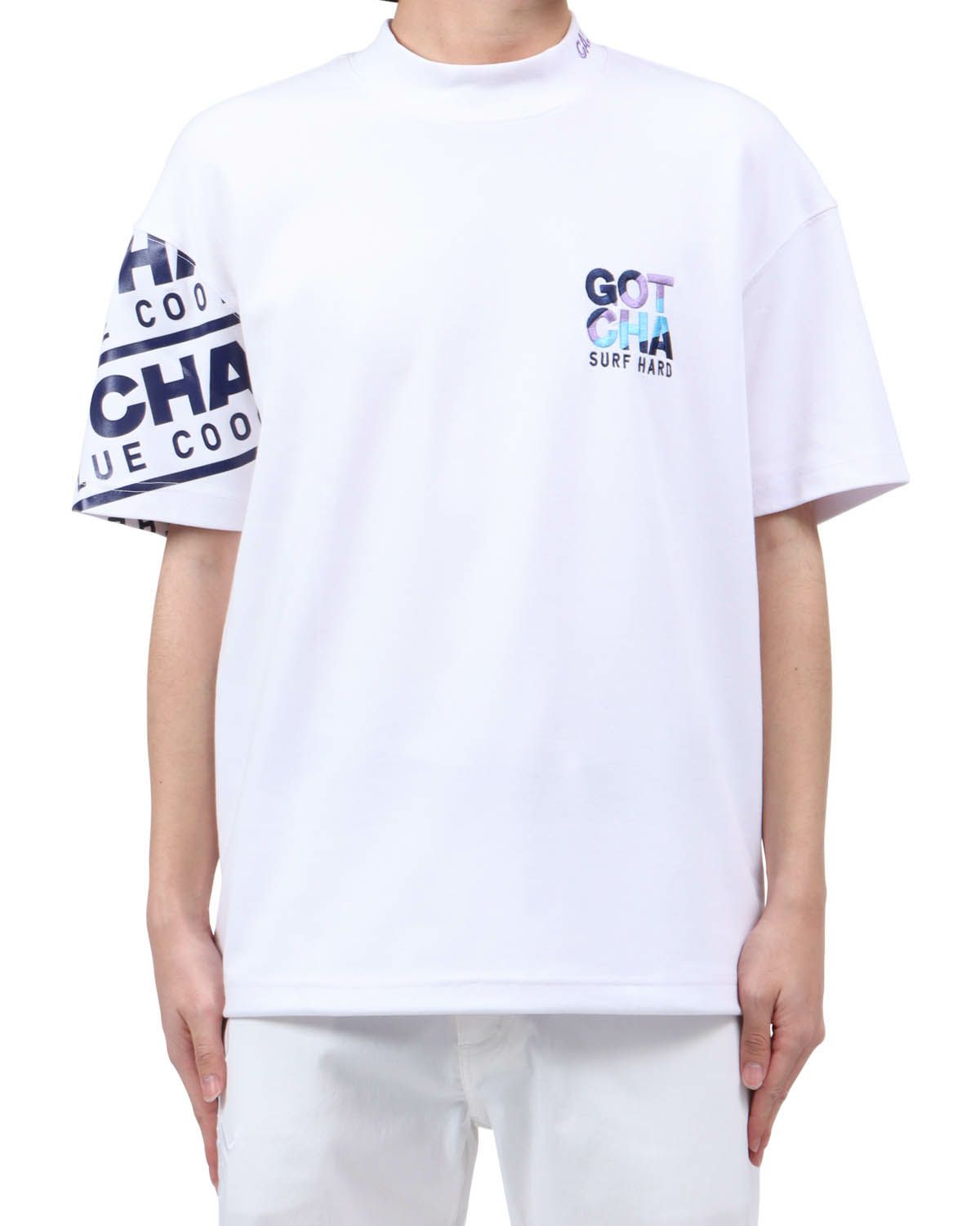 ホワイト：173cm63kg(Lサイズ着用)