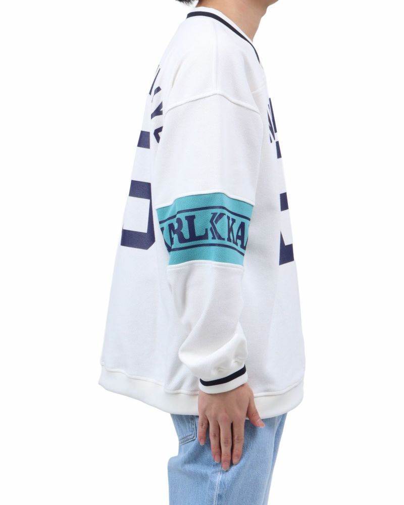 ホワイト：173cm63kg(Lサイズ着用)