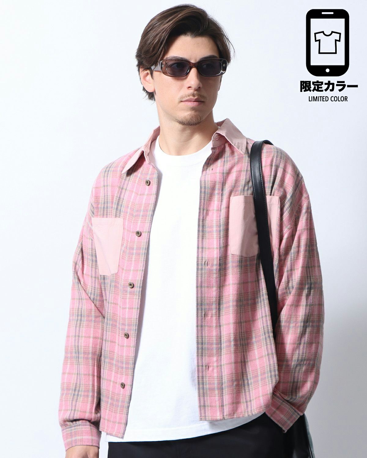 ピンク：180cm/70kg(Lサイズ着用)