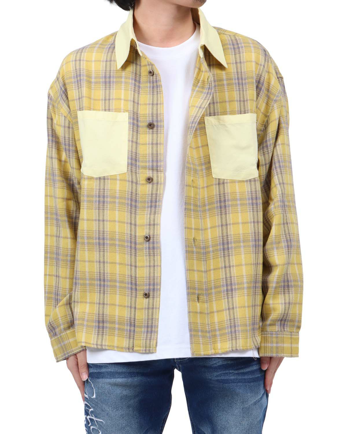 イエロー：173cm63kg(Lサイズ着用)