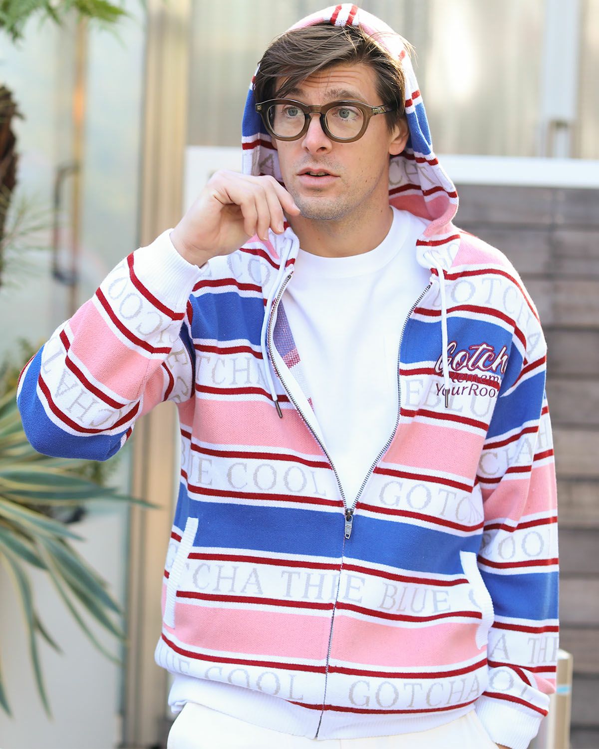 サーモンピンク：183cm/70kg(Lサイズ着用)