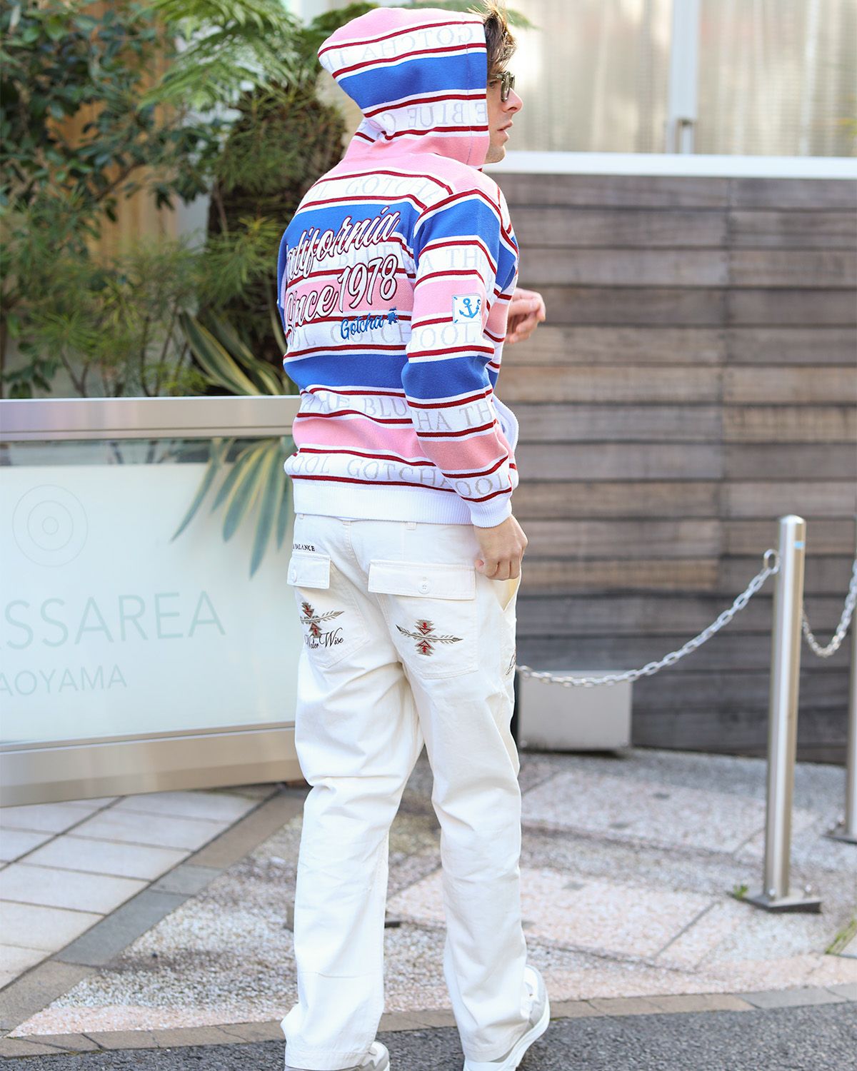 サーモンピンク：183cm/70kg(Lサイズ着用)