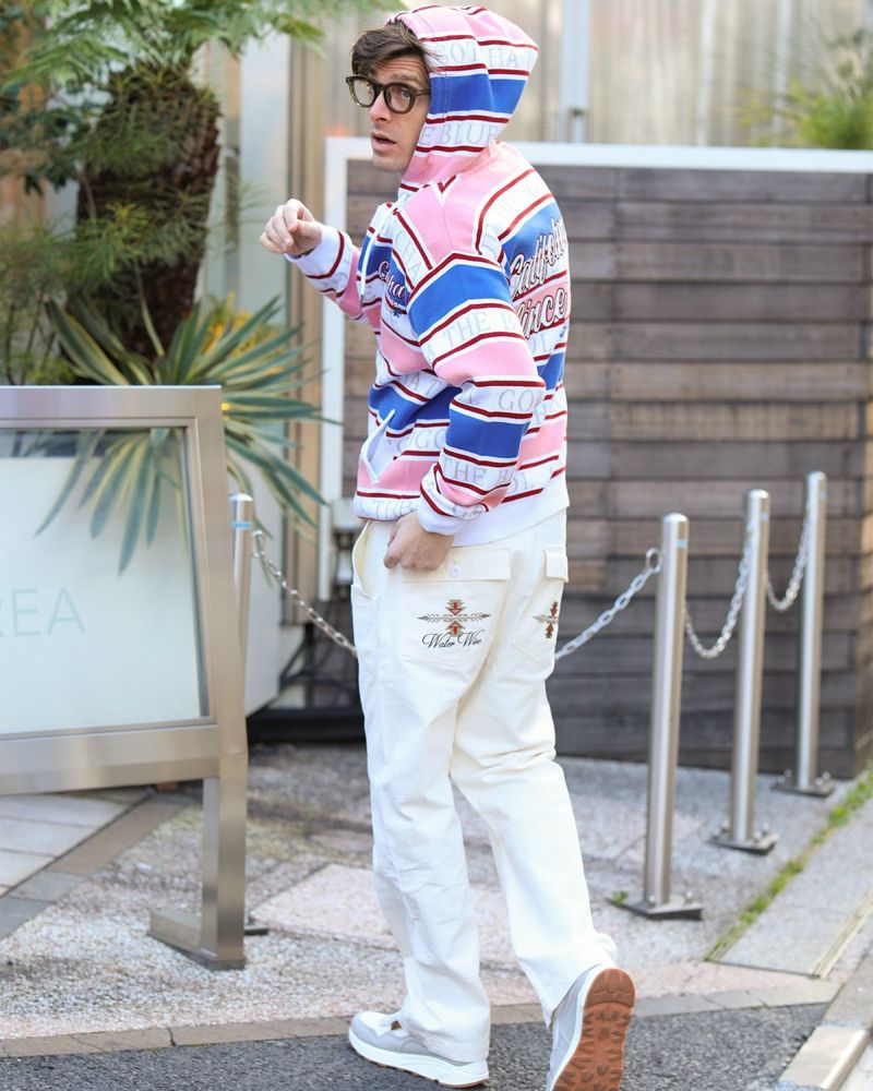 サーモンピンク：183cm/70kg(Lサイズ着用)