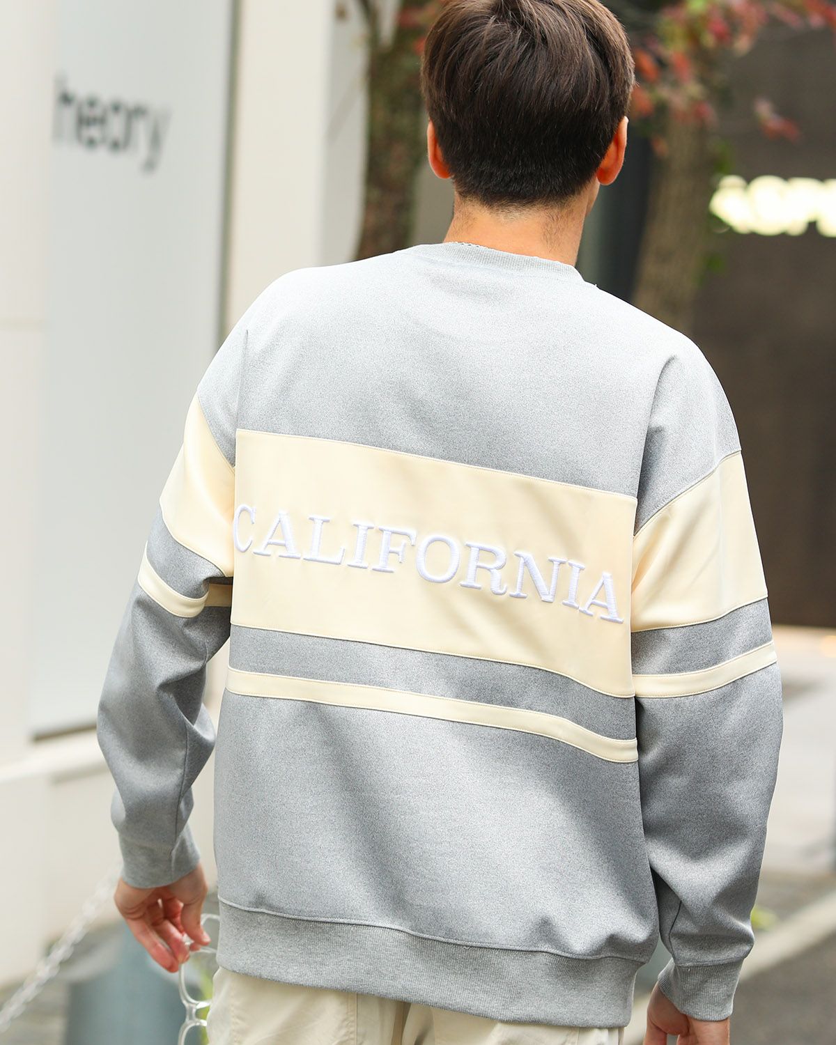 杢グレー：180cm/70kg(Lサイズ着用)