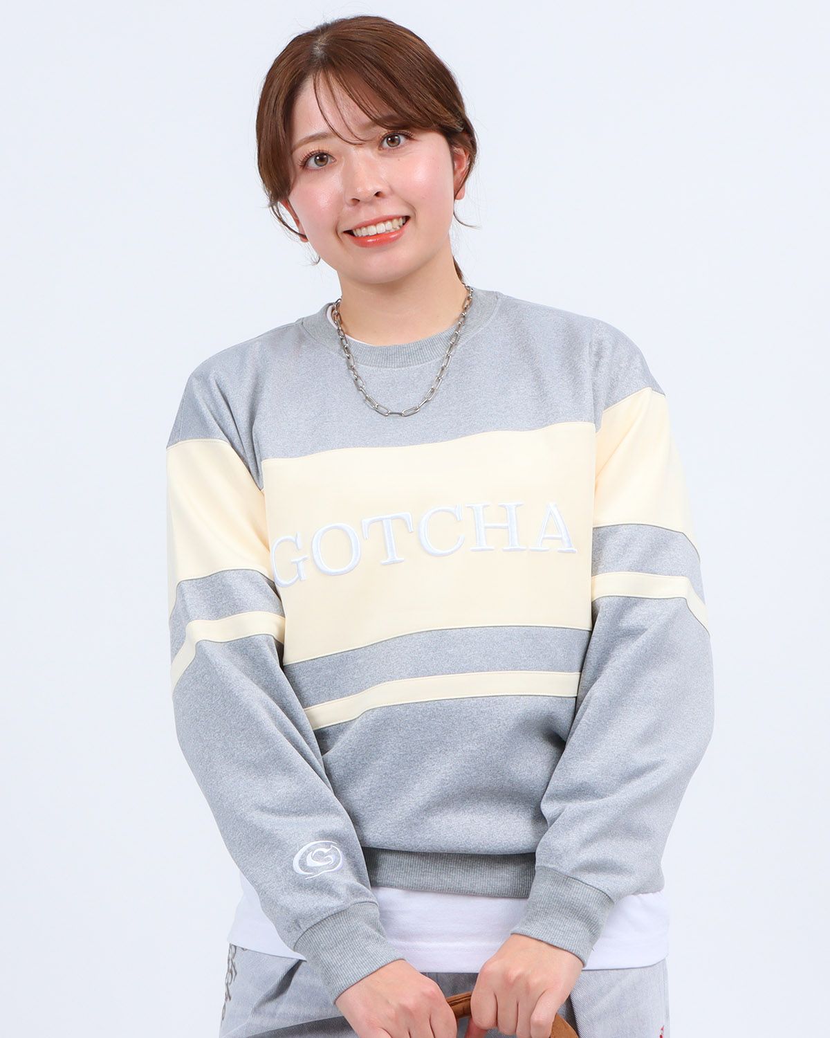 杢グレー：157cm(Sサイズ着用)