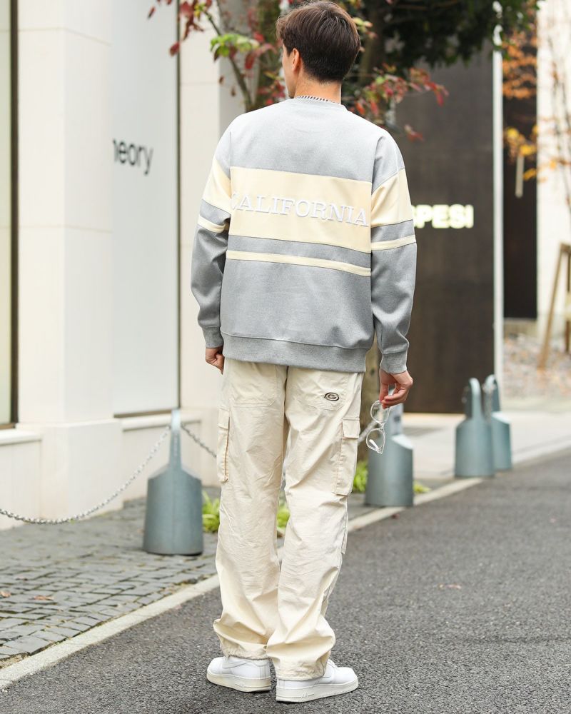 杢グレー：180cm/70kg(Lサイズ着用)