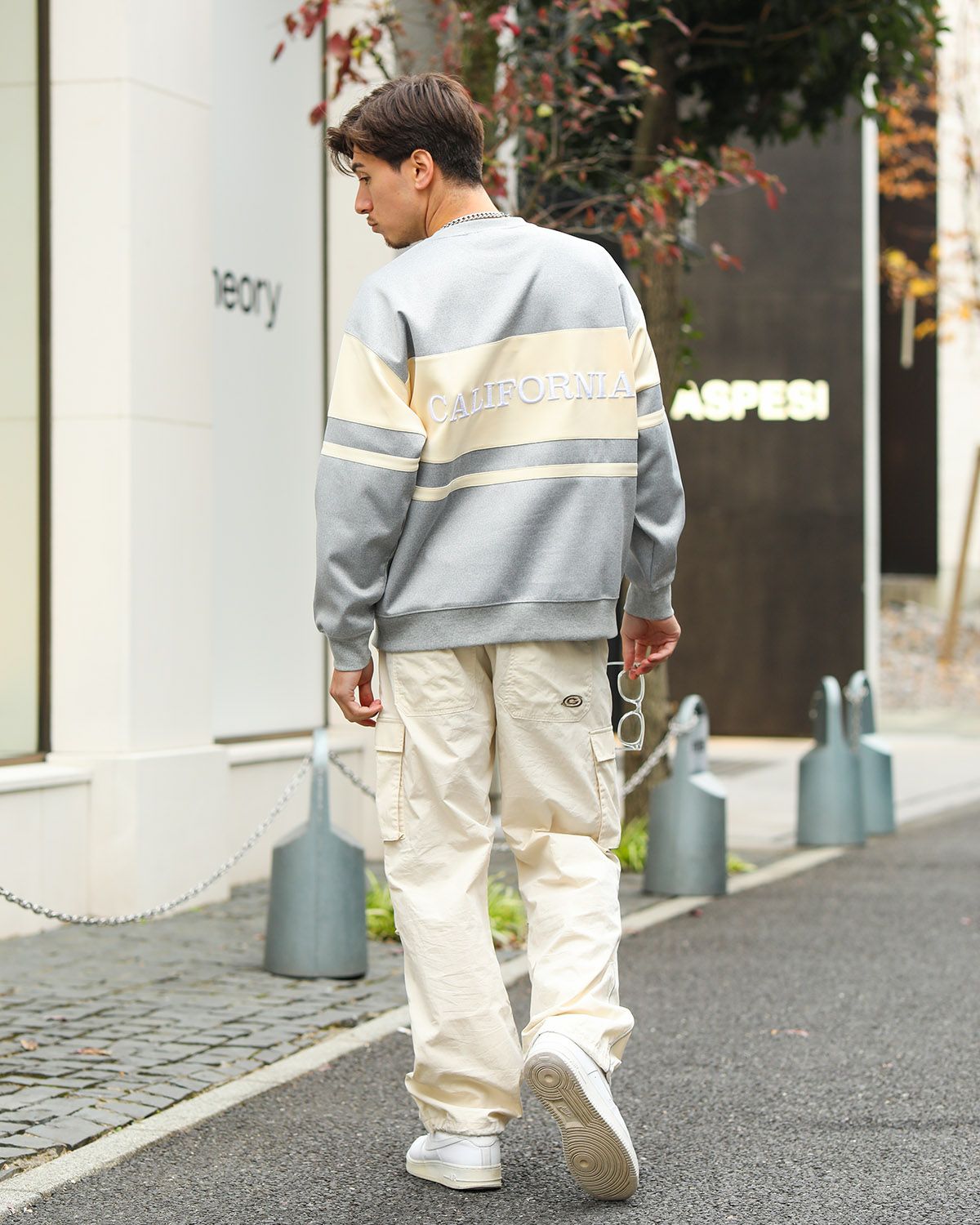 杢グレー：180cm/70kg(Lサイズ着用)