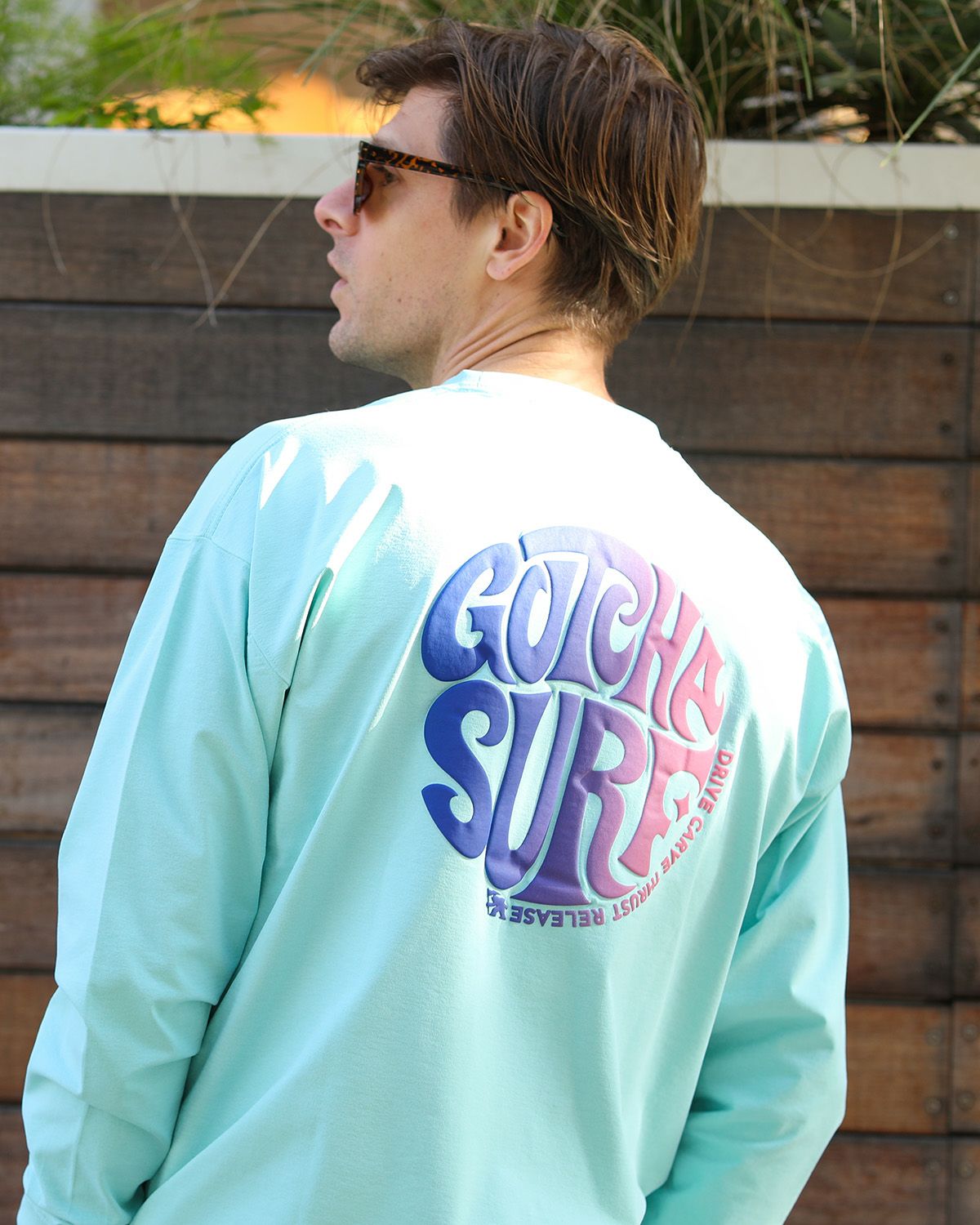 ミントグリーン：183cm/70kg(Lサイズ着用)