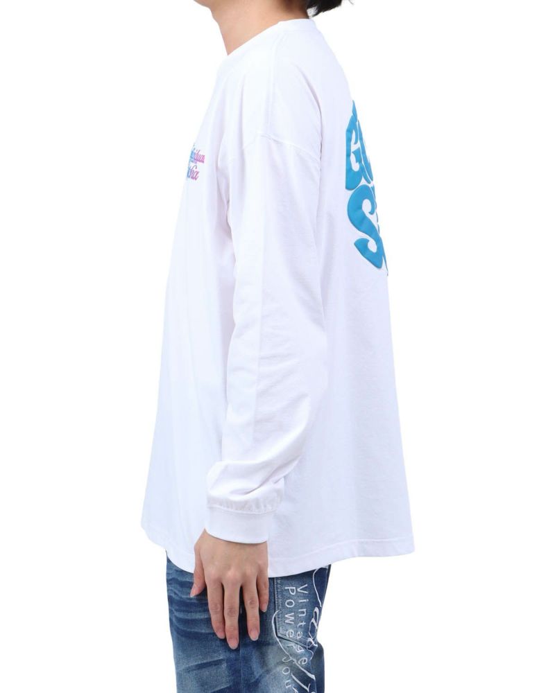 ホワイト：173cm63kg(Lサイズ着用)