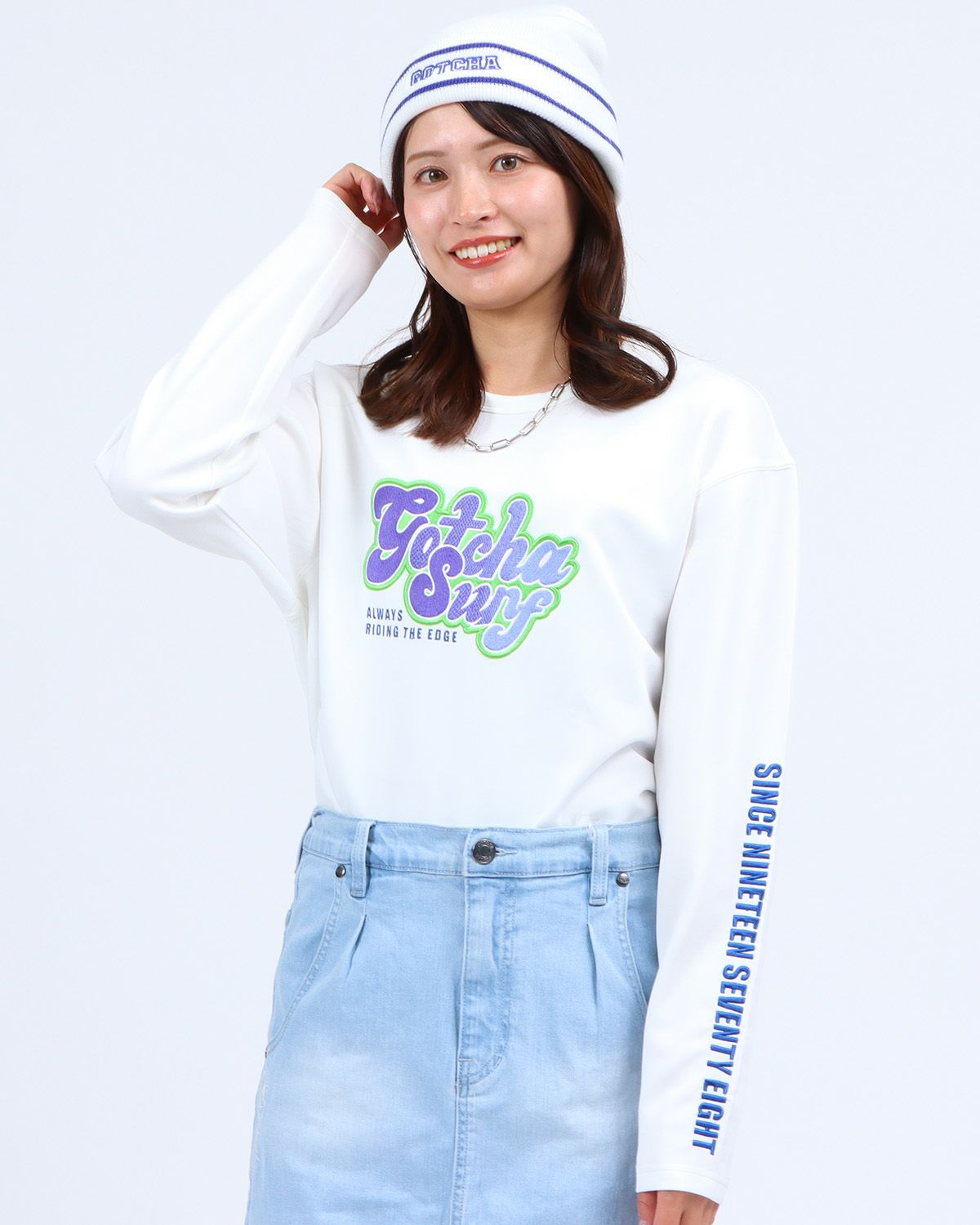 ホワイト:161cm(Sサイズ着用)