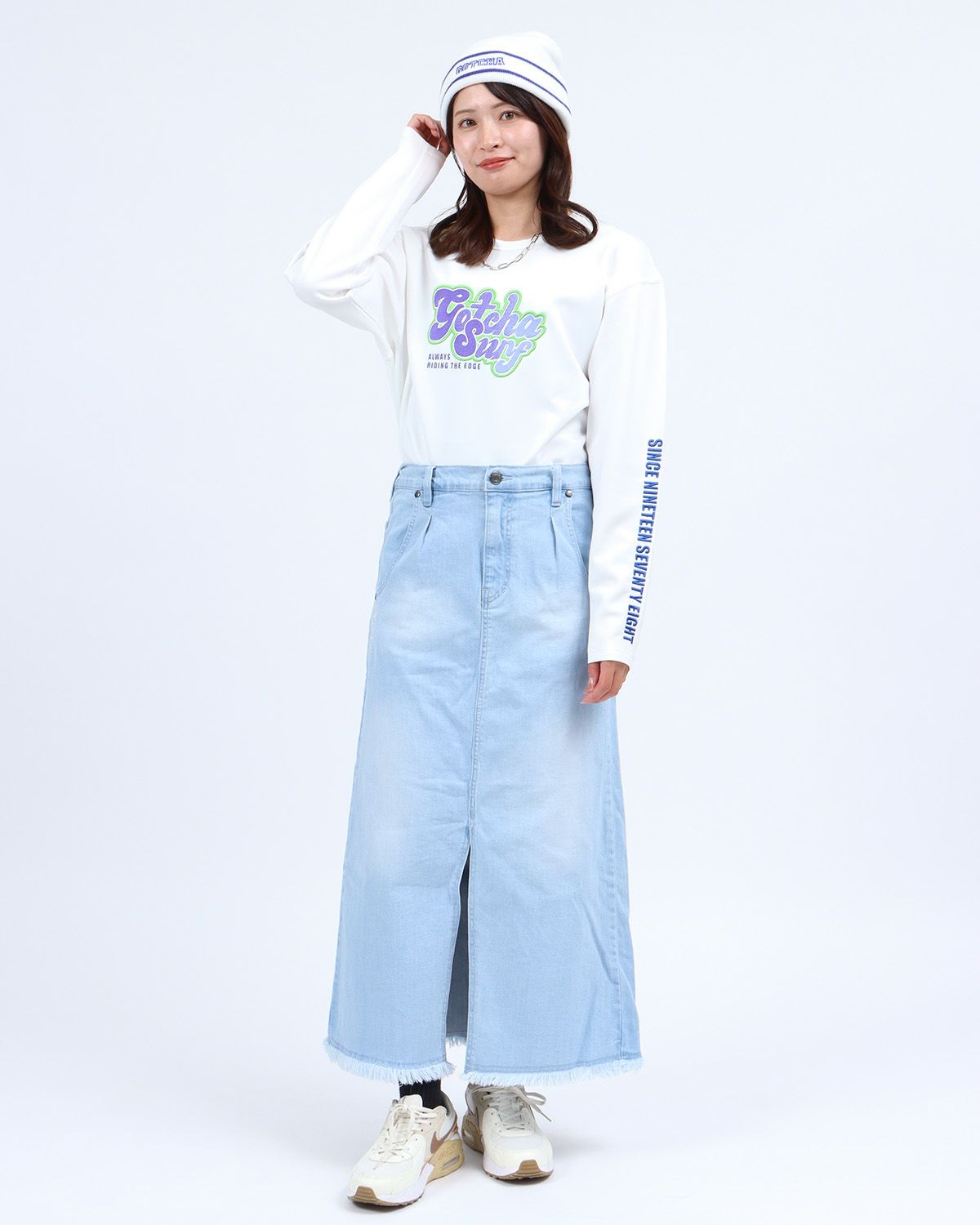 ホワイト:161cm(Sサイズ着用)