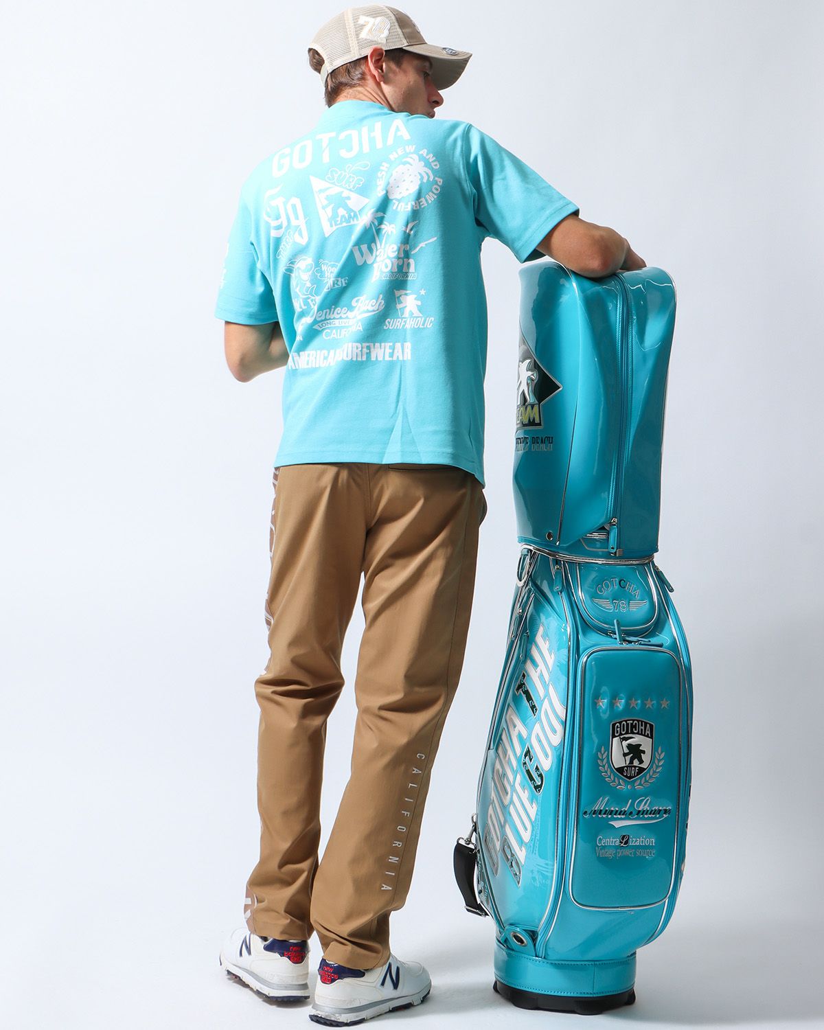 ベージュ：183cm/70kg(Lサイズ着用)