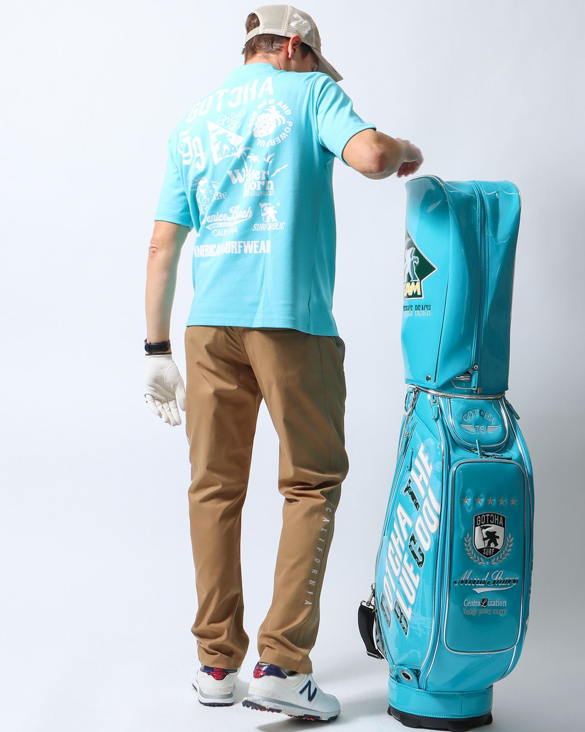 ベージュ：183cm/70kg(Lサイズ着用)