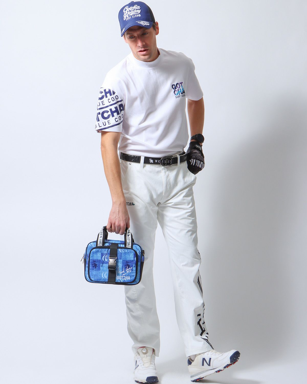 ホワイト：183cm/70kg(Lサイズ着用)