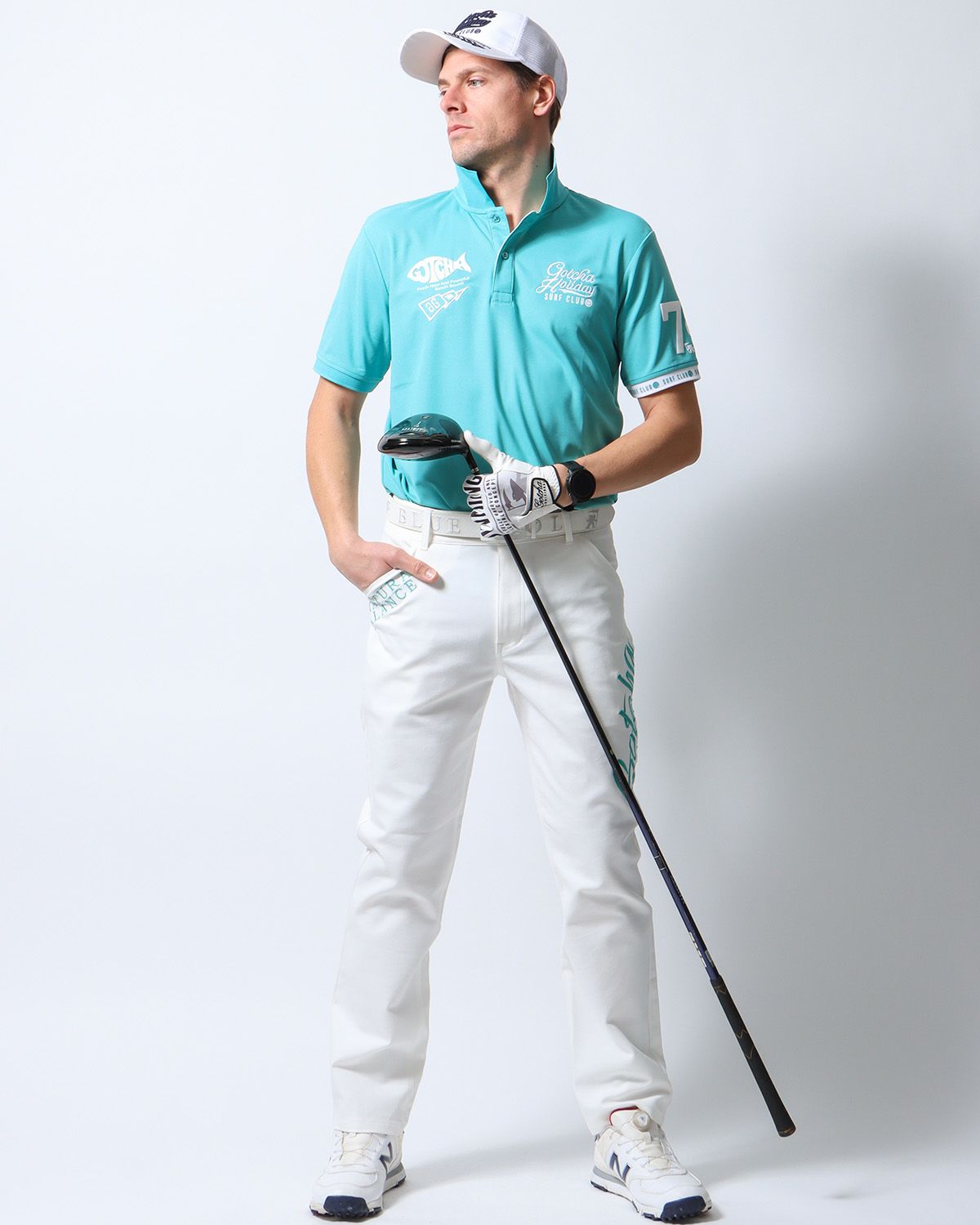 ホワイト：183cm/70kg(Lサイズ着用)