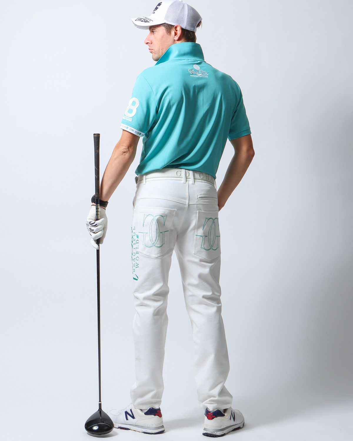 ホワイト：180cm/70kg(Lサイズ着用)