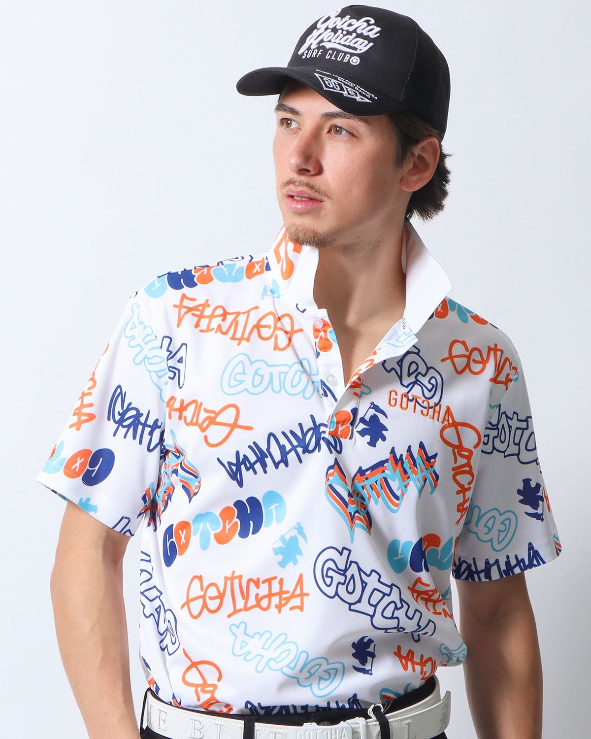 GOTCHA GOLF] ドライ UVカット グラフィティ ロゴ ポロ | PEET ONLINE