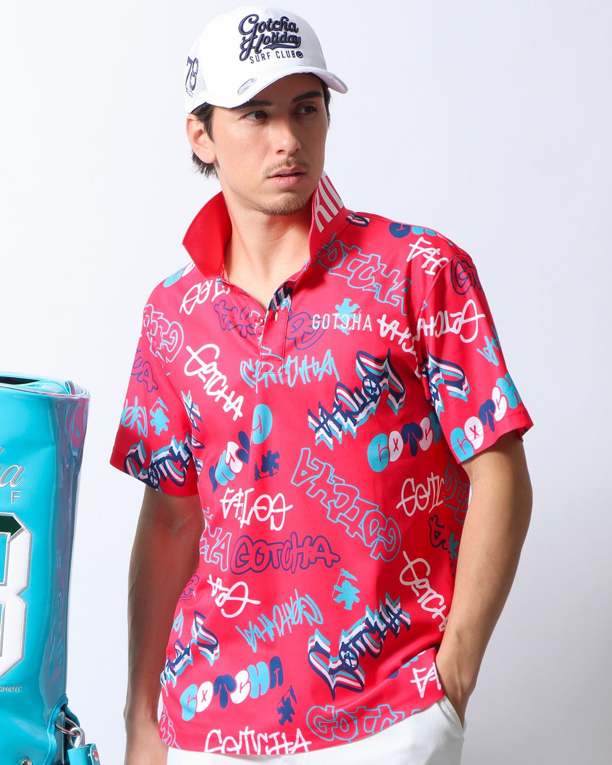 GOTCHA GOLF] ドライ UVカット グラフィティ ロゴ ポロ | PEET ONLINE