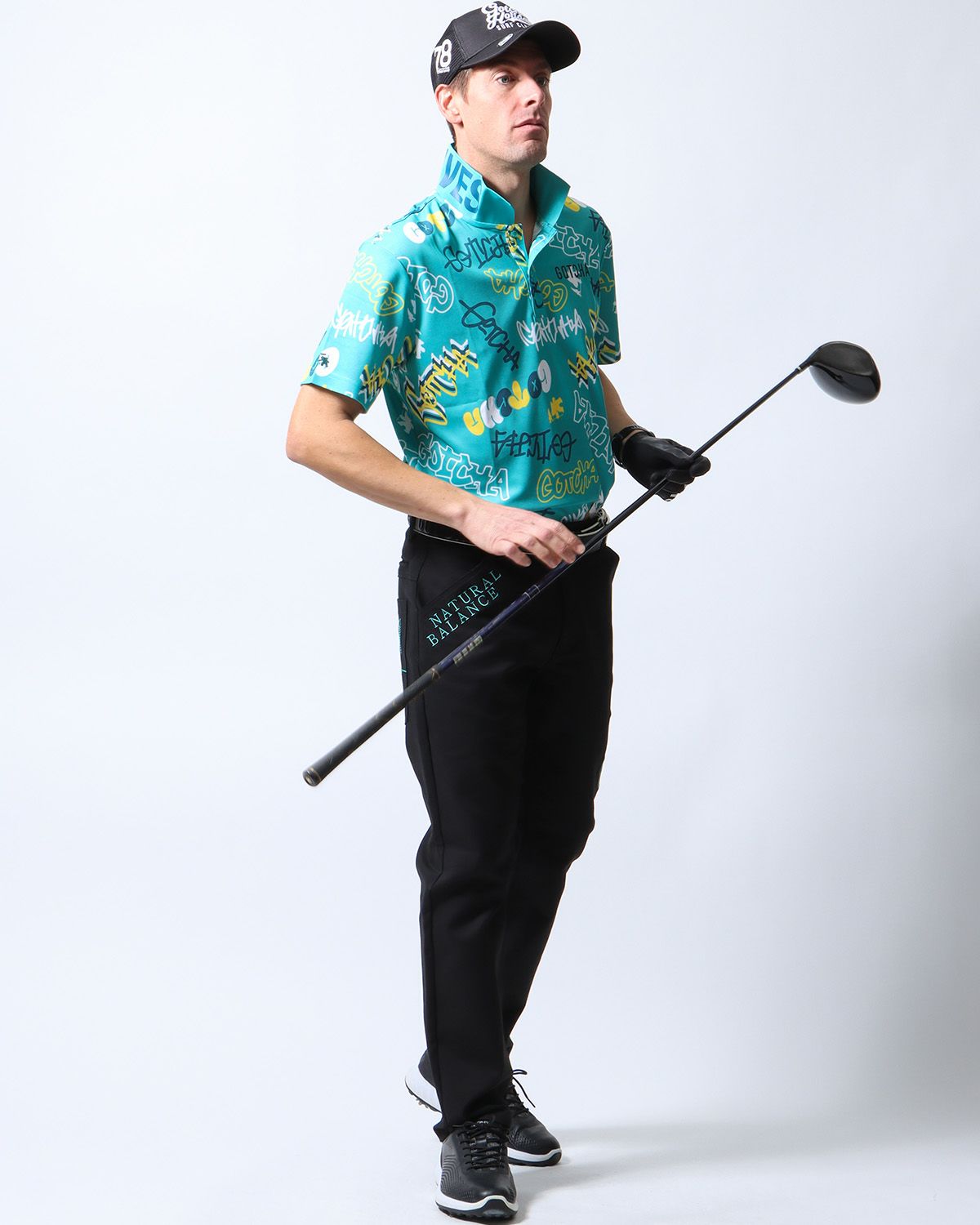 GOTCHA GOLF] ドライ UVカット グラフィティ ロゴ ポロ | PEET ONLINE