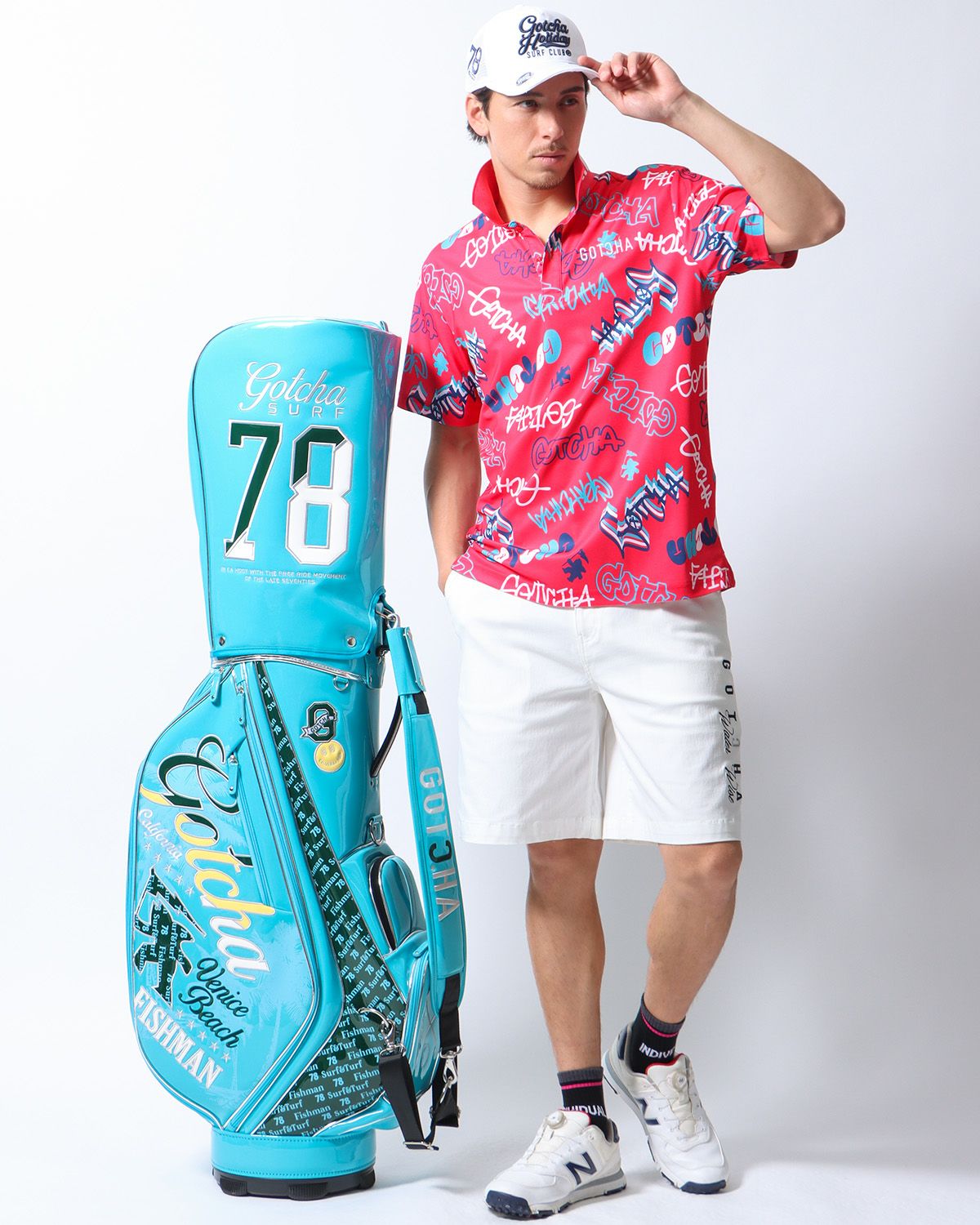 GOTCHA GOLF] ドライ UVカット グラフィティ ロゴ ポロ | PEET ONLINE