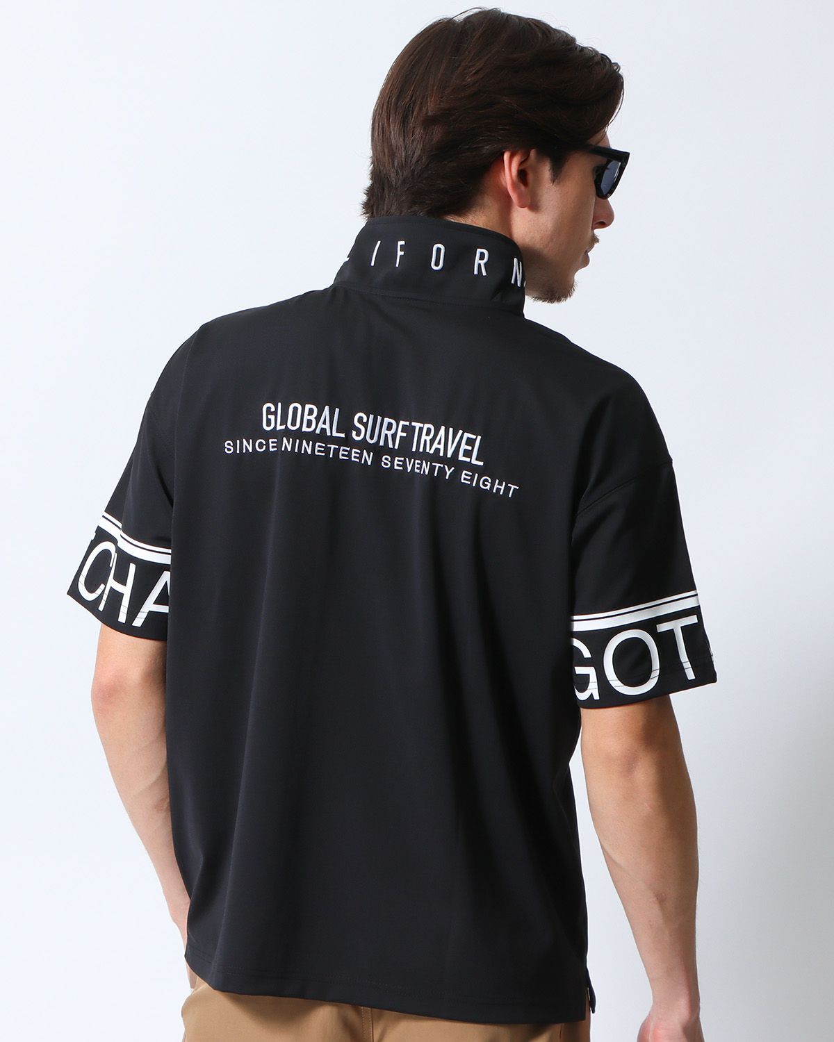 ブラック：180cm/70kg(Lサイズ着用)