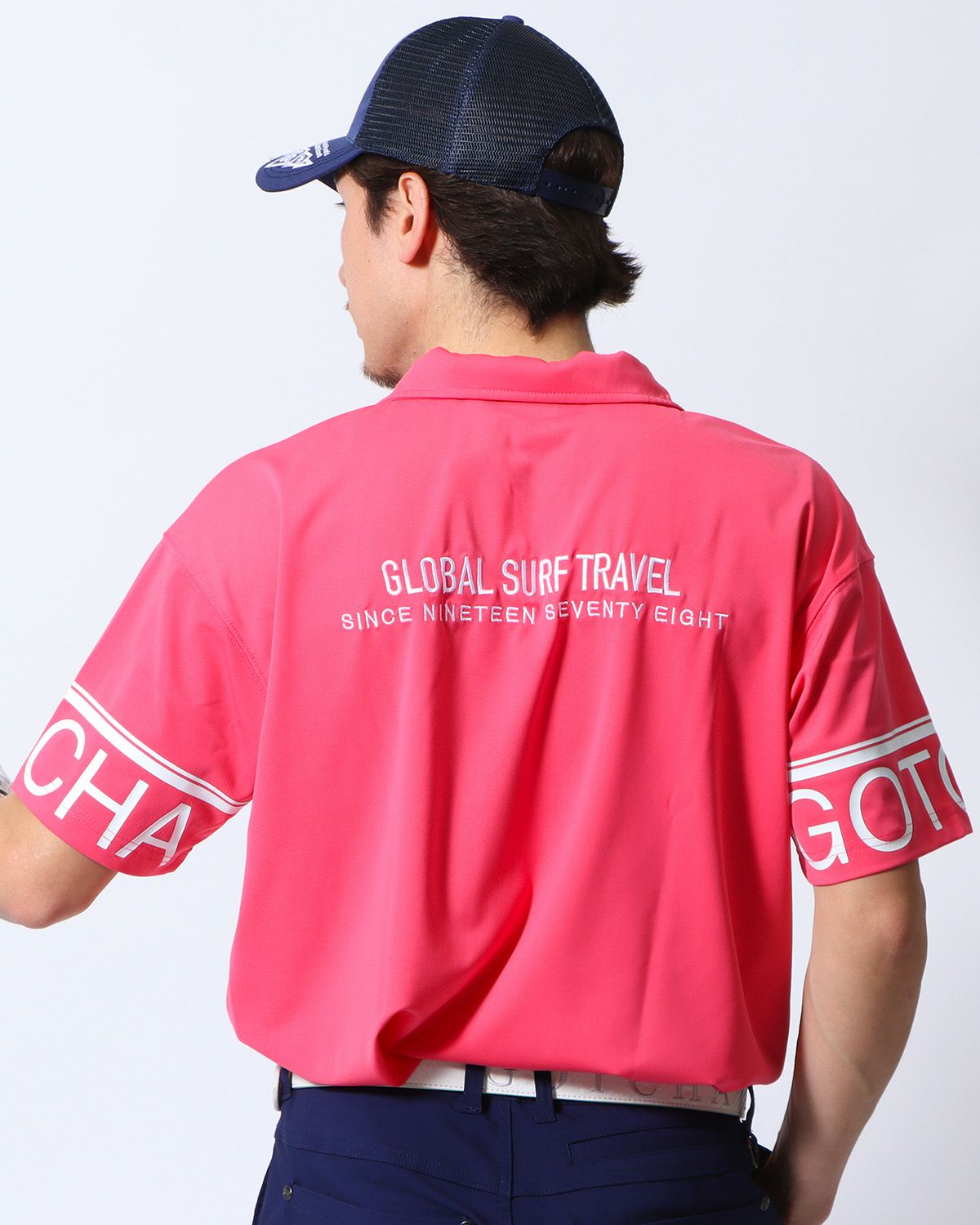 ピンク：180cm/70kg(Lサイズ着用)