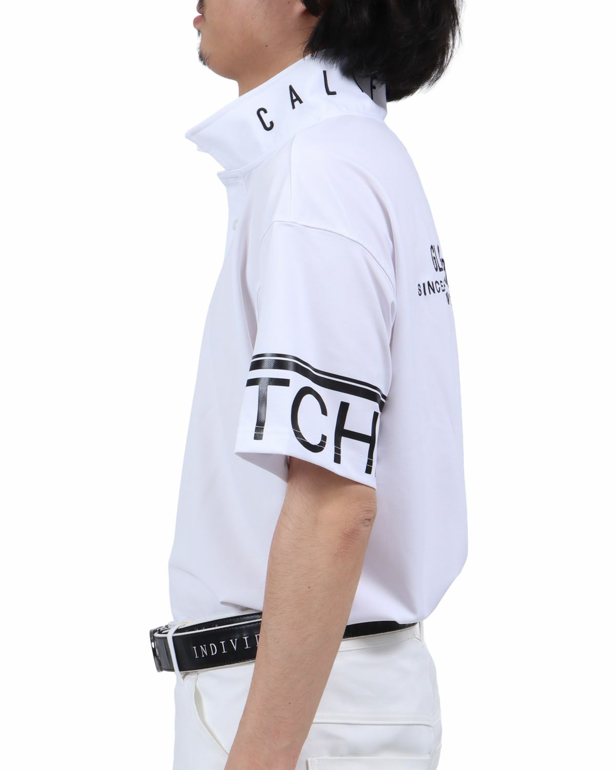 ホワイト：173cm63kg(Lサイズ着用)