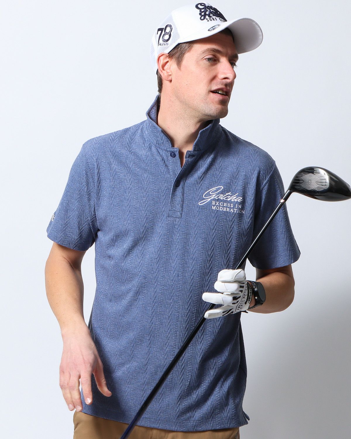 ネイビー：183cm/70kg(Lサイズ着用)