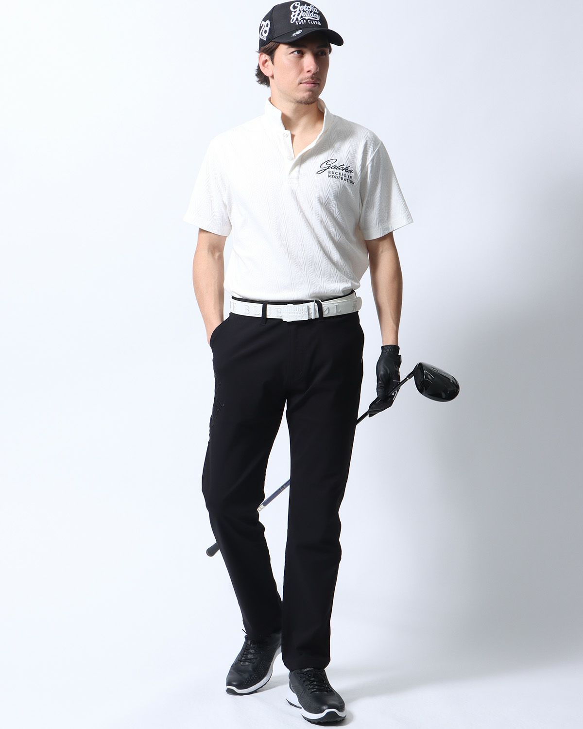 ホワイト：180cm/70kg(Lサイズ着用)