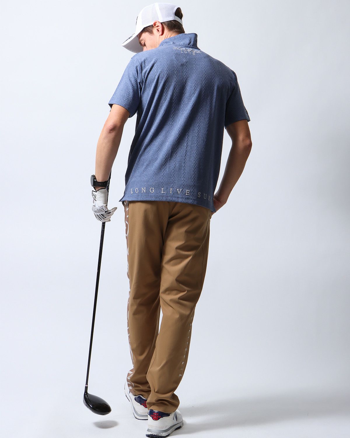 ネイビー：183cm/70kg(Lサイズ着用)