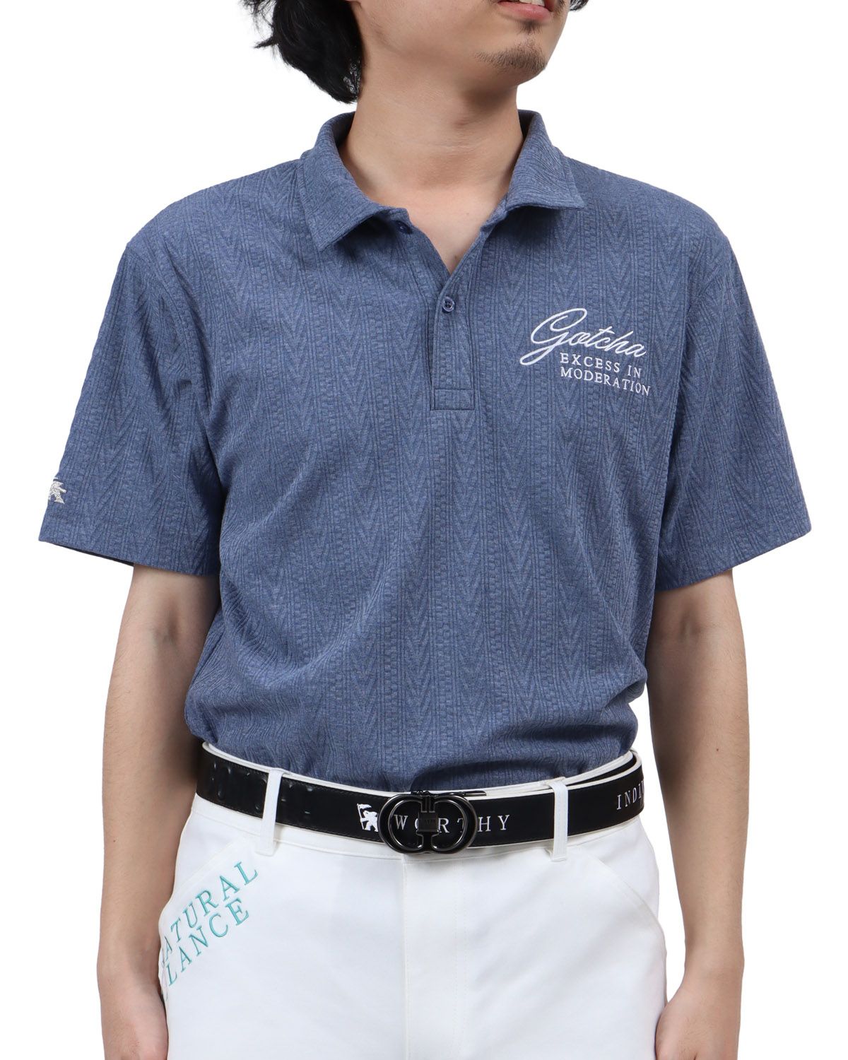 ネイビー：173cm63kg(Lサイズ着用)