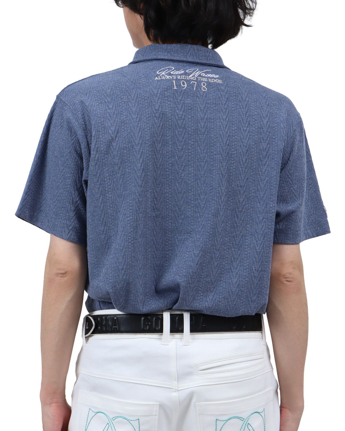 ネイビー：173cm63kg(Lサイズ着用)