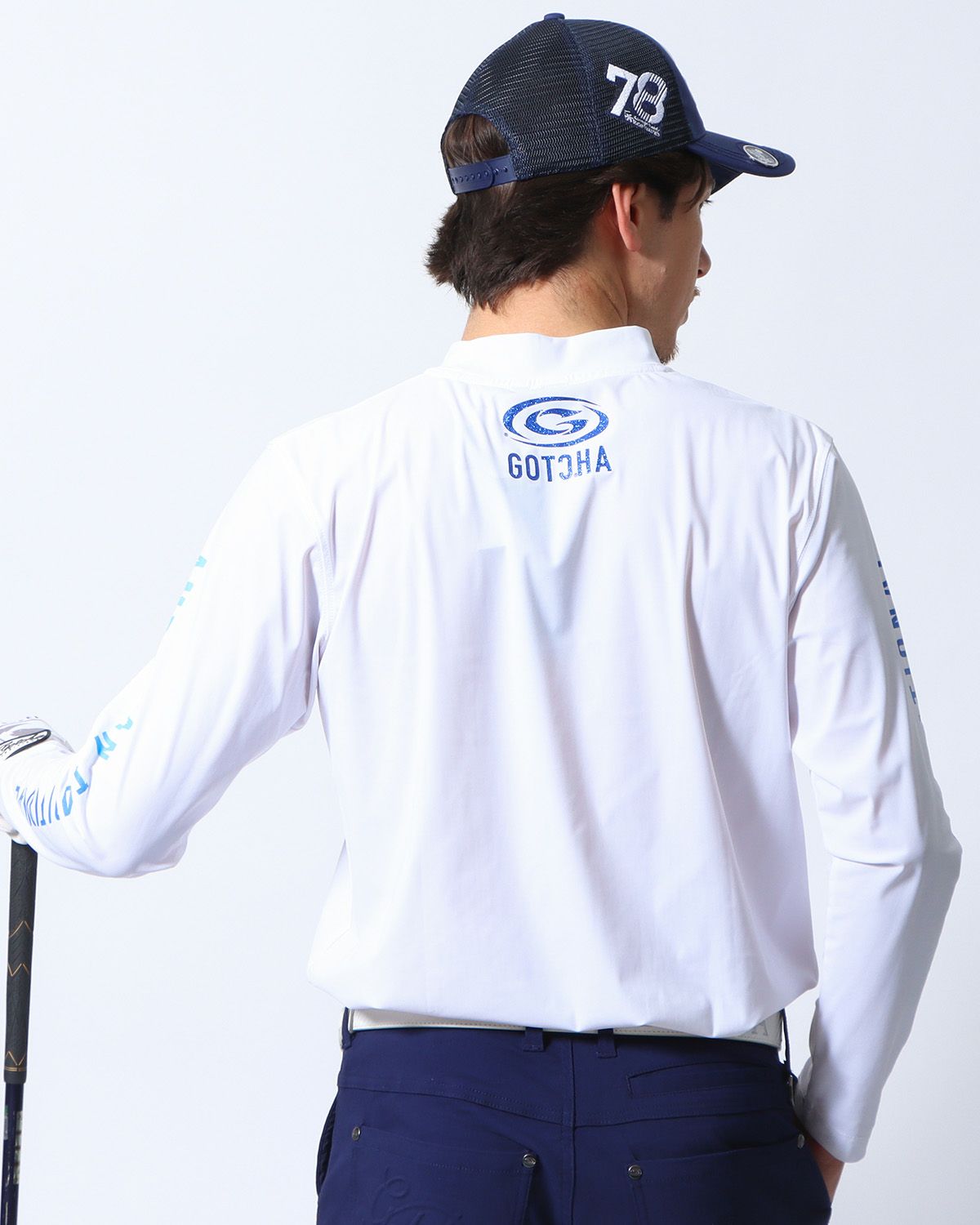 ホワイト：180cm/70kg(Lサイズ着用)