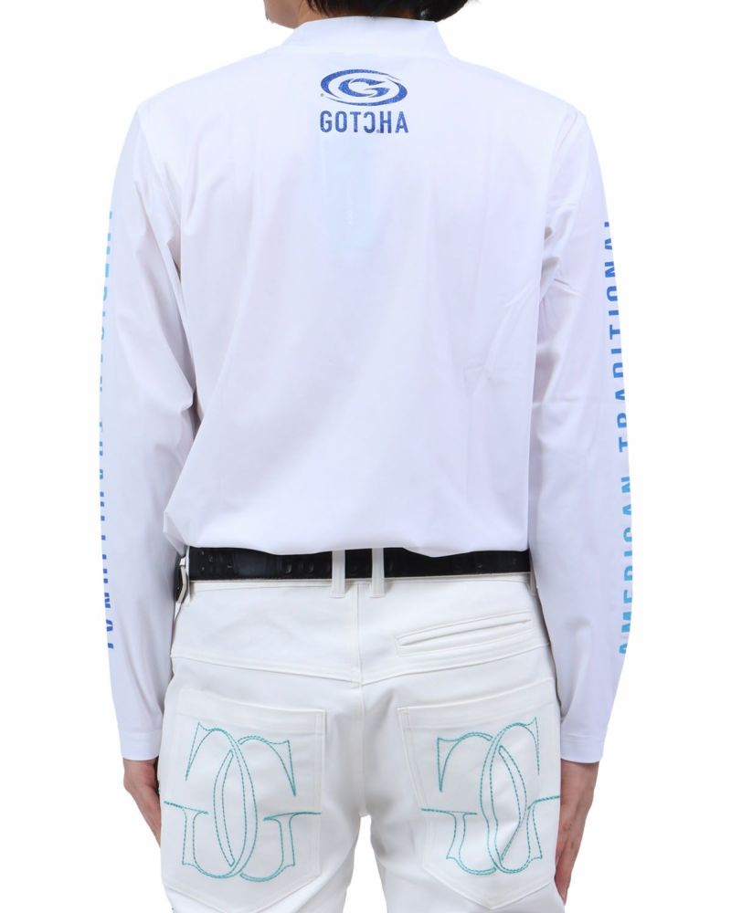 ホワイト：173cm63kg(Lサイズ着用)