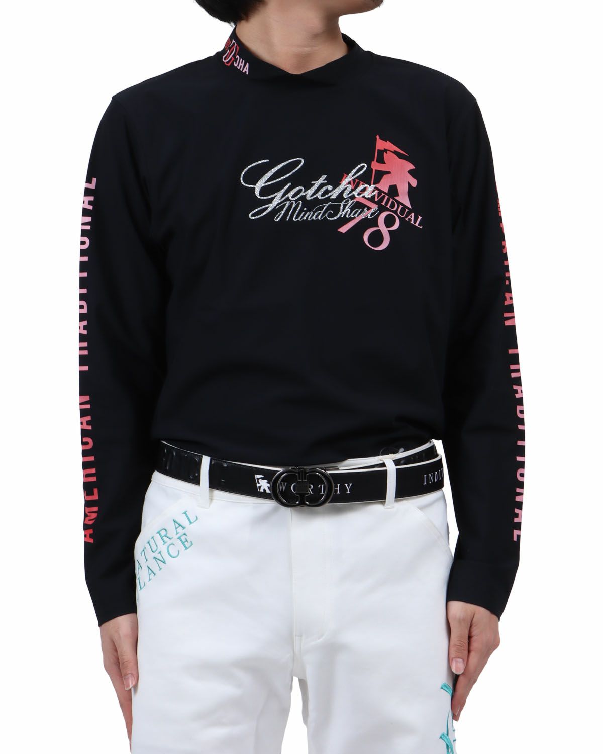 ブラック：173cm63kg(Lサイズ着用)