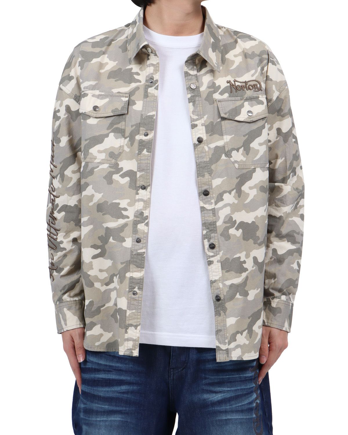 サンドベージュ：173cm63kg(Lサイズ着用)