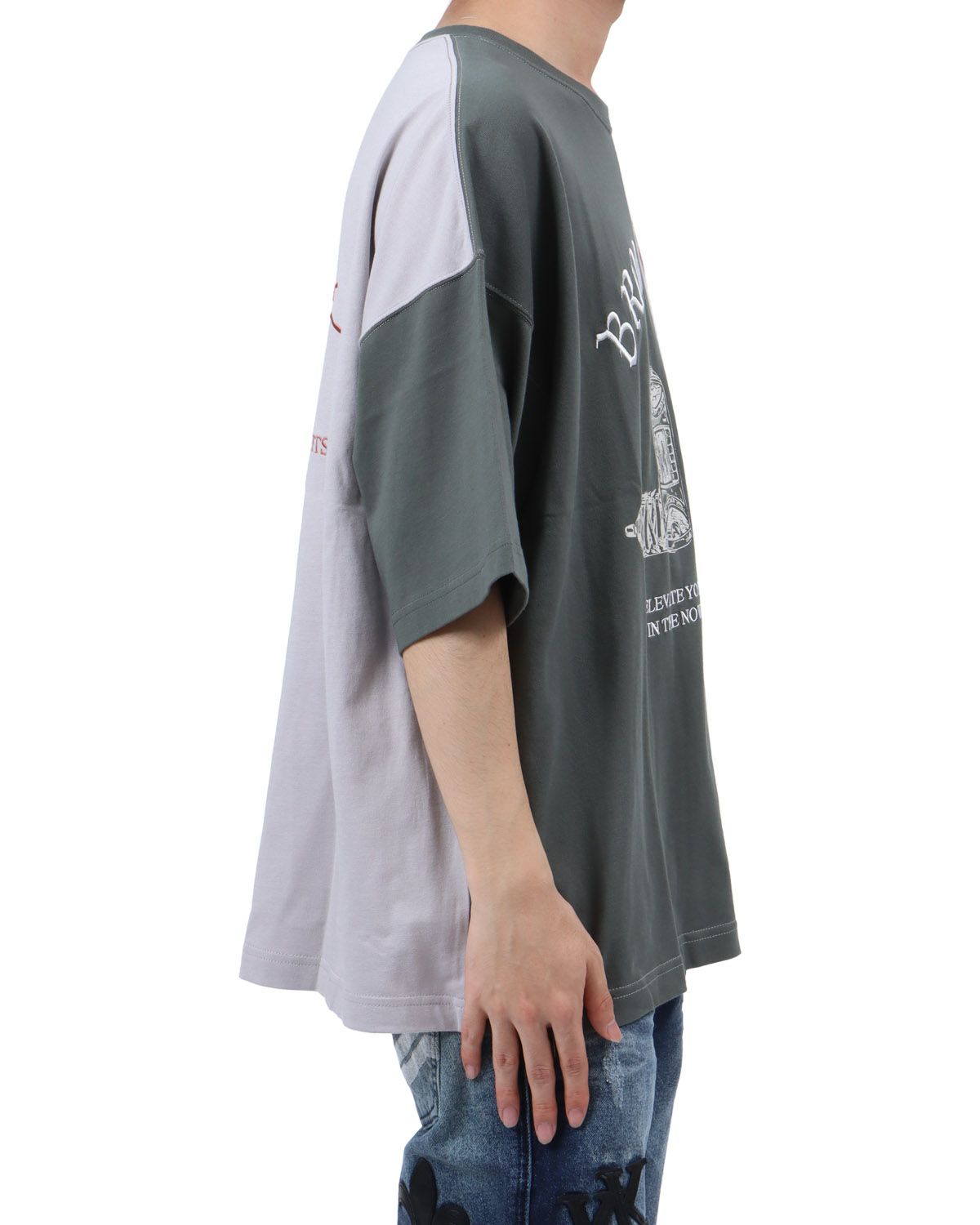 杢グレー：173cm63kg(Lサイズ着用)