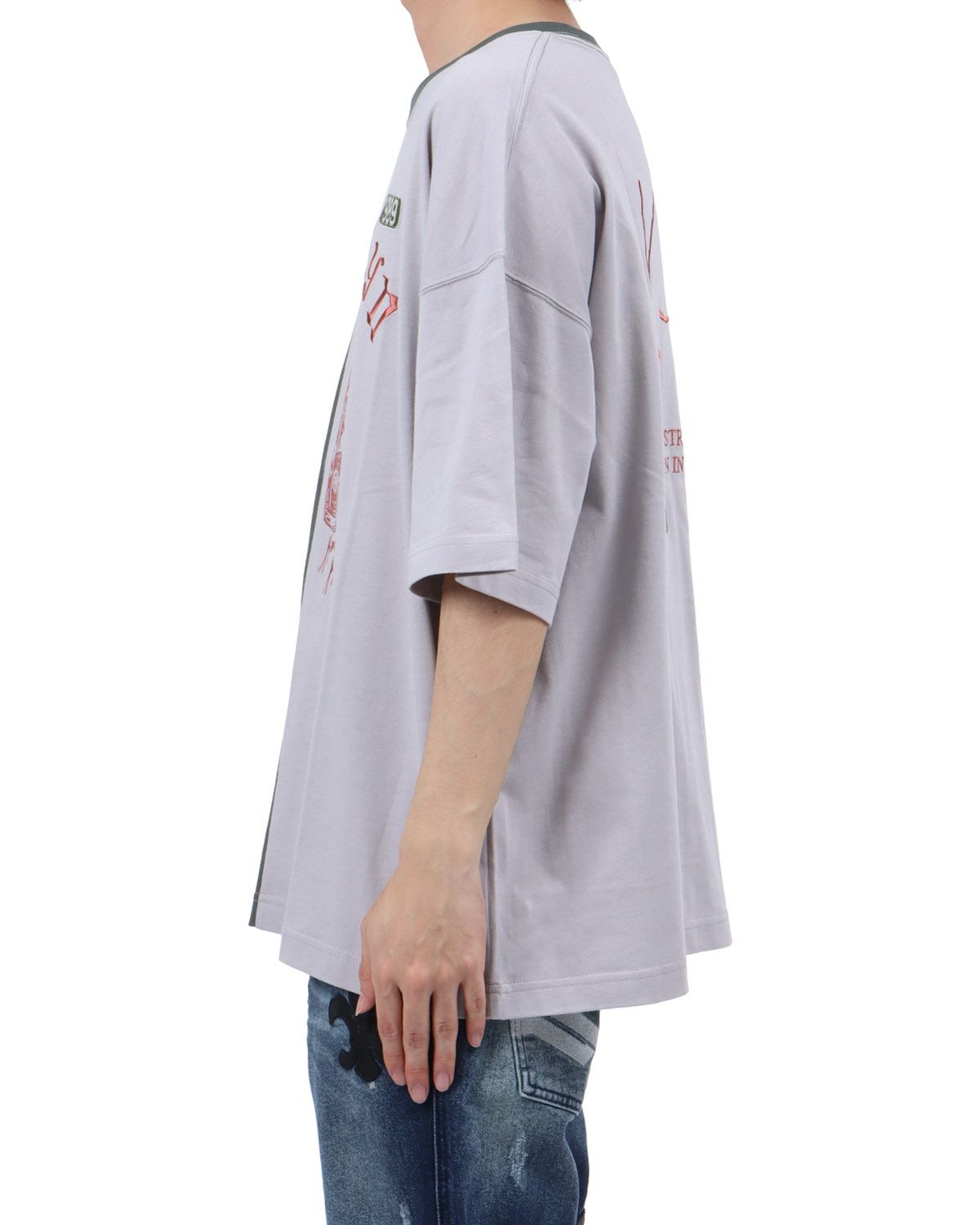 杢グレー：173cm63kg(Lサイズ着用)