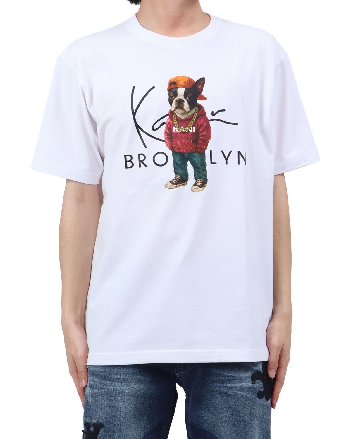 ホワイト：173cm63kg(Lサイズ着用)