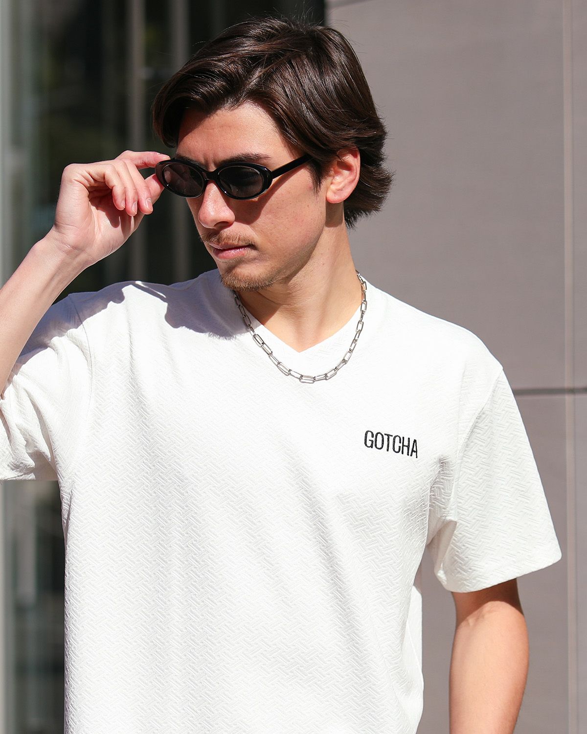 ホワイト：180cm/70kg(Lサイズ着用)