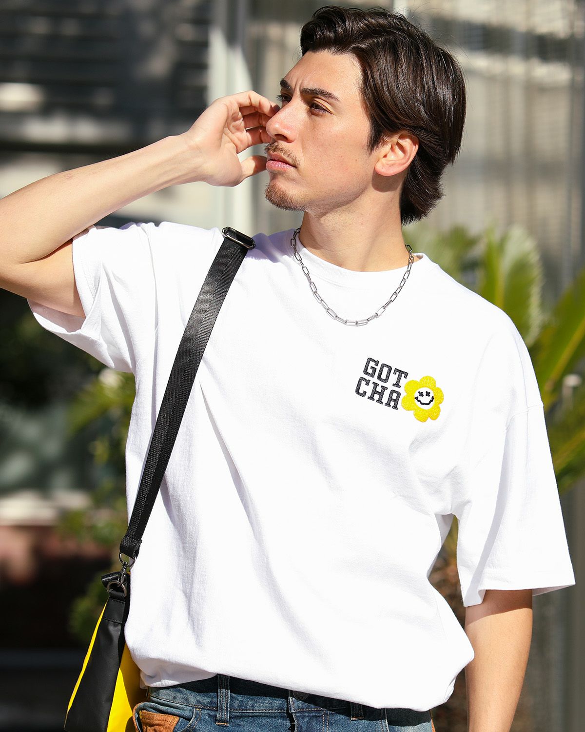 ホワイト：180cm/70kg(Lサイズ着用)