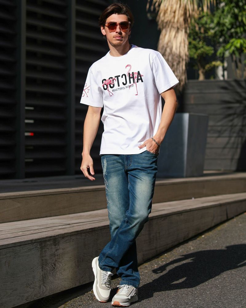 ホワイト：180cm/70kg(Lサイズ着用)