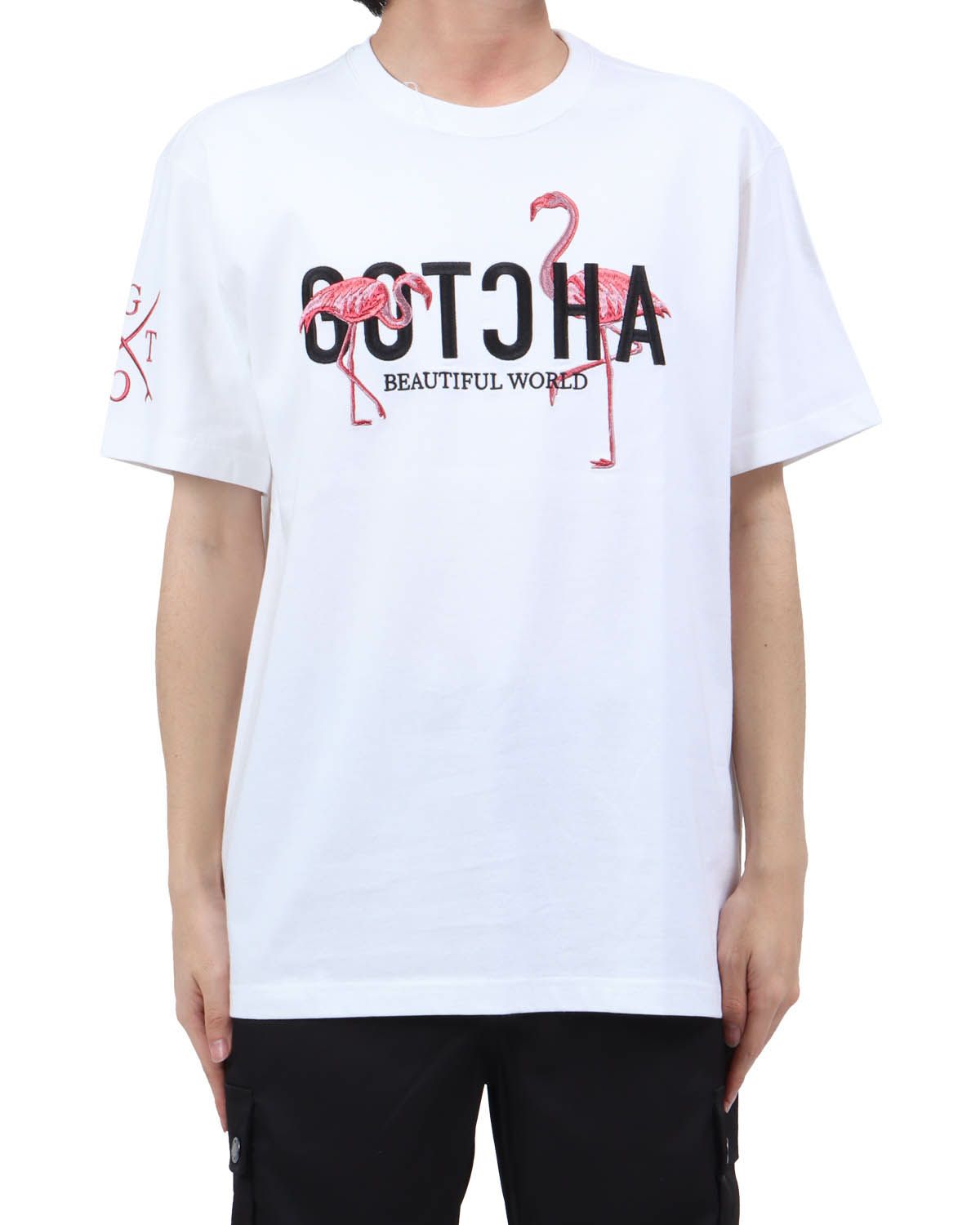 ホワイト：173cm63kg(Lサイズ着用)