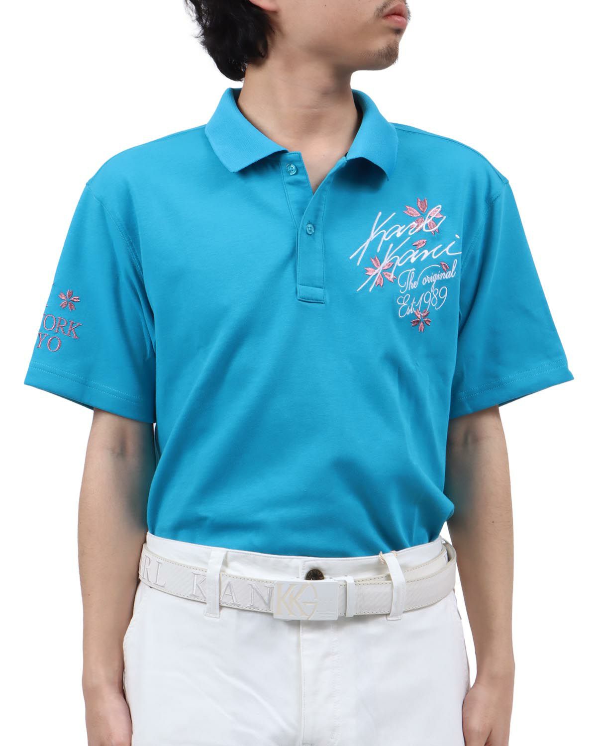 エメラルドグリーン：173cm63kg(Lサイズ着用)